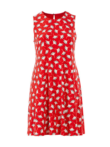 Ginza Light Printed Red Dress