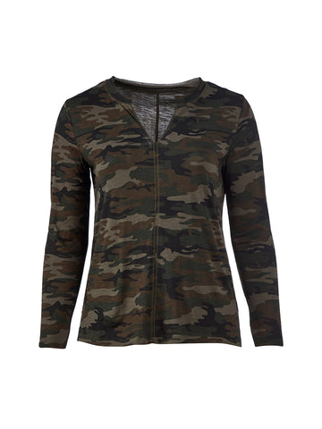 Long Sleeves Camo Ives Top