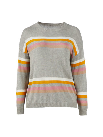 Multi Stripe Grey Sweater