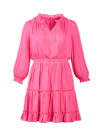 Tiered Skirt Pink Dress