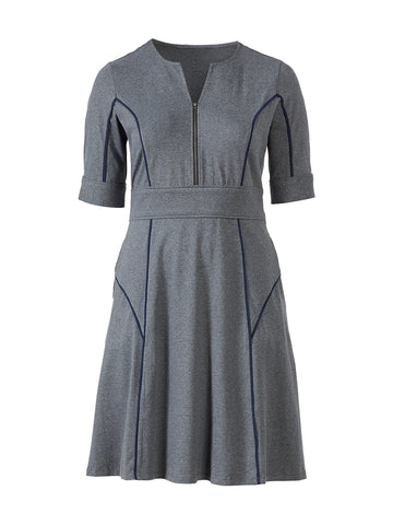 Seam Detail Grey Dress