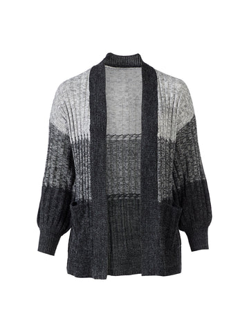 Gray Scale Open Cardigan