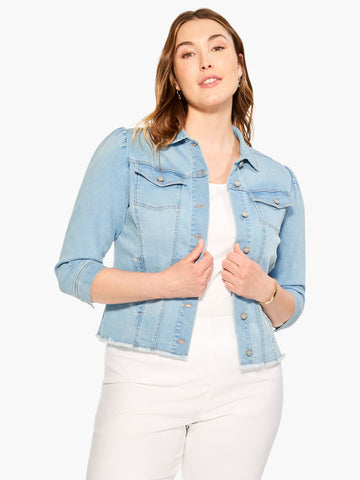 Femme Sleeve Denim Jacket in Breeze