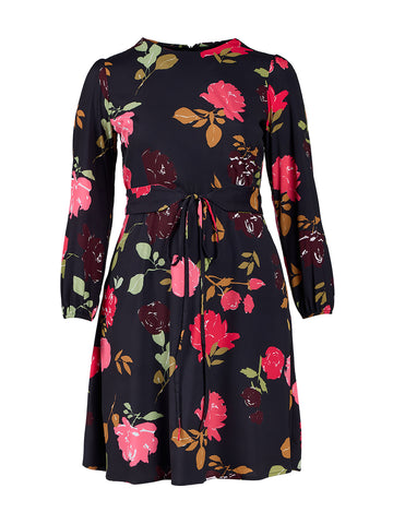 Floral Print A-Line Dress