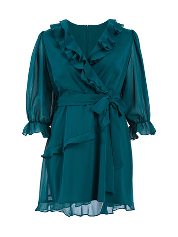 Ruffle Wrap Dress