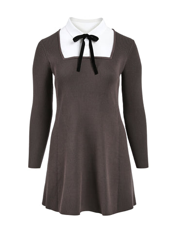 Fit-And-Flare Sweater Dress