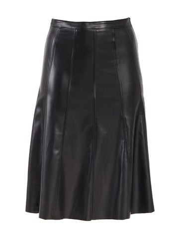 Vegan Leather Midi Skirt