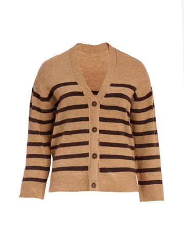 Camel Stripe Cardigan