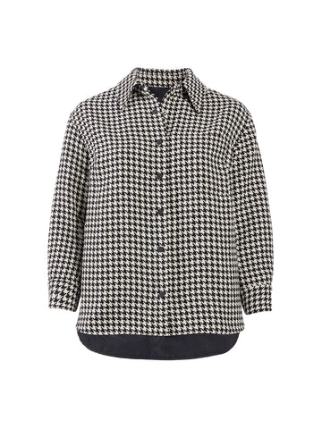 Houndstooth Shirt Jacket