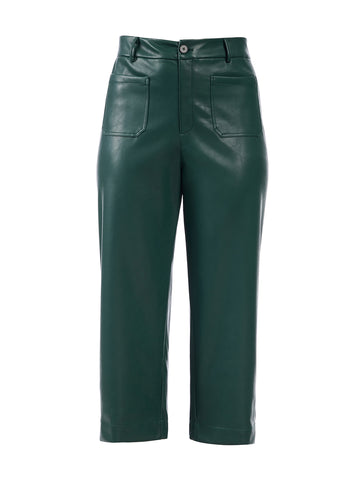 Vegan Leather Wide Leg Pants