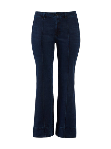 Pintuck Wide Leg Jeans