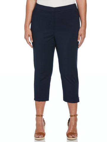 Satin Twill Capri Pants