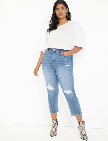 Puff Sleeve Top in Soft White