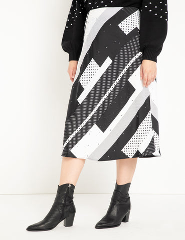 Printed Midi Skirt in Dots Your Size