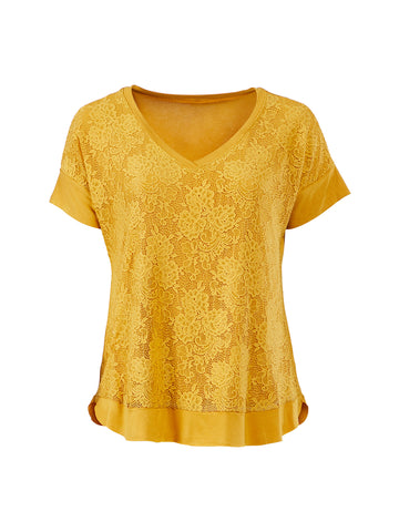 Yellow Lace Vella Top