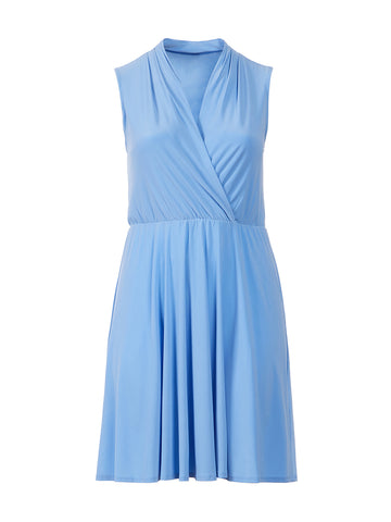 Light Blue Fit-And-Flare Dress