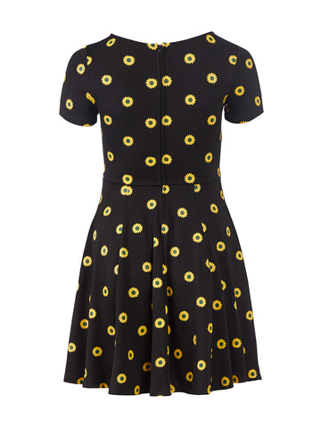 Sunflower Black Dress | Unique Vintage X GB | Gwynnie Bee Rental 