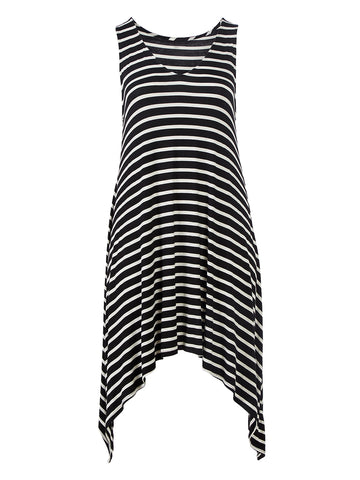 Sharkbite Hem Stripe Dress