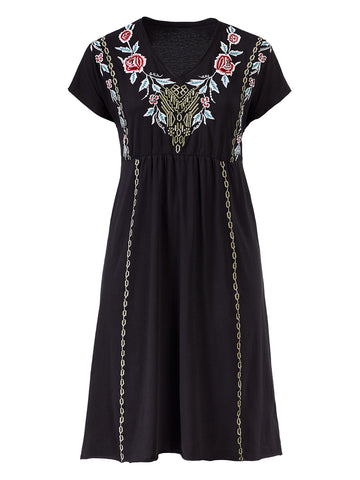 Embroidery Black Ryanne Dress