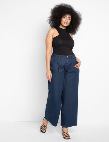 Wide Leg Jean in Dark Medium Wash