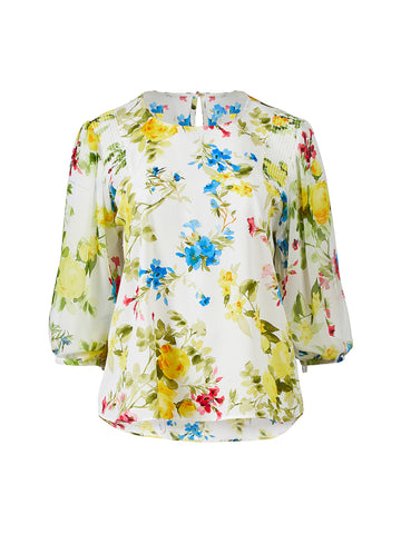 Long Sleeve Floral Blouse