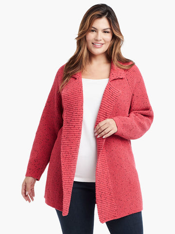 Comfort Zone Cardigan in Bright Coral