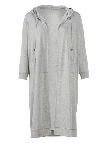 Light Grey Hooded French Terry Duster