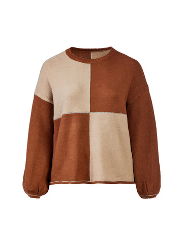 Color Block Mocha Sweater