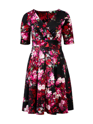 Floral Fit-And-Flare Dress