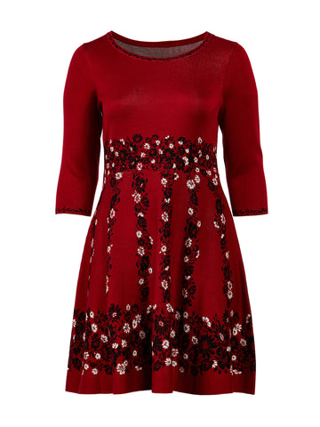 Ruby Floral Sweater Dress