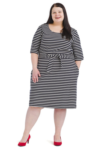 Belted Stripe Dress