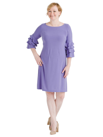 Tiered Sleeve Lilac Dress