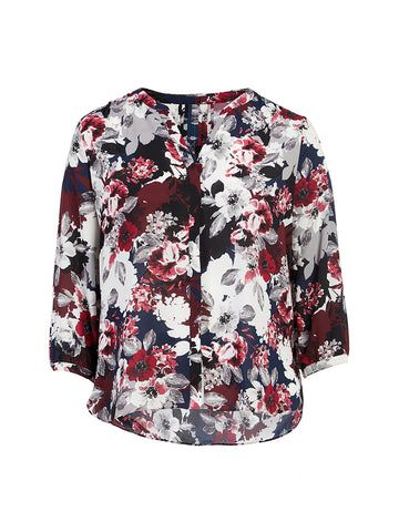 Victoria Blossoms Pintuck Blouse