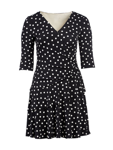 Polka Dot Fit-And-Flare Dress