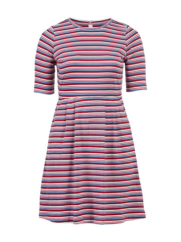 Stripe Fit-And-Flare Dress