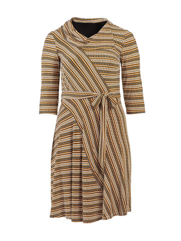 Cowl Neck Stripe Dress