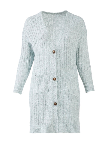 Button Front Sage Cardigan