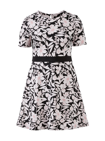 Floral Jacquard Mackenzie Fit-And-Flare Dress