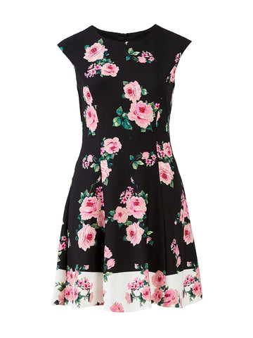Black Rose Fit-And-Flare Dress