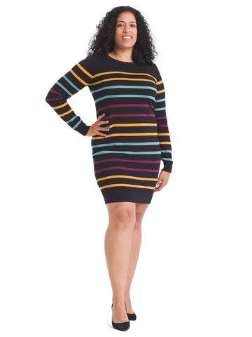 Stripe Detail Sweater Dress