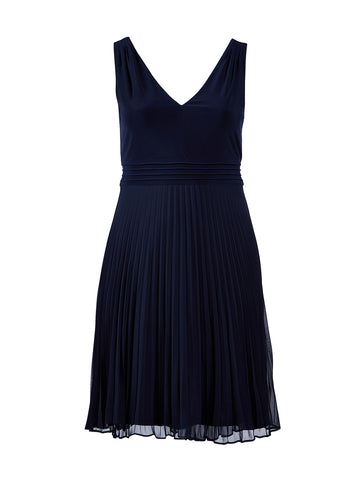 Blue Moon Fit-And-Flare Pleated Dress