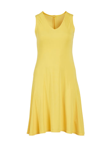 Yellow Lily Midi Fit-And-Flare Dress