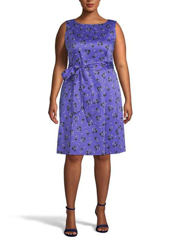 Cherry Print Polka Dot Fit-And-Flare Dress