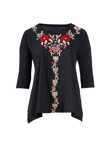 Floral Embroidered Aisha Top