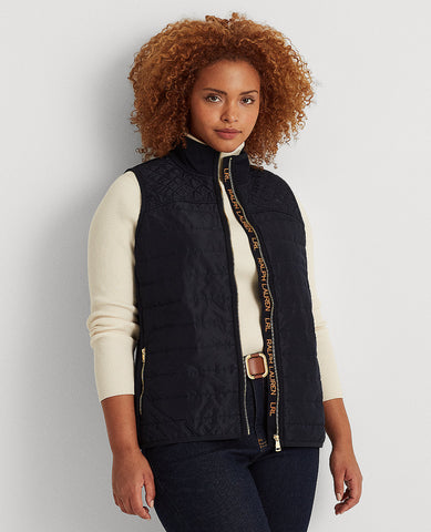 Woman Quilted Vest In Navy