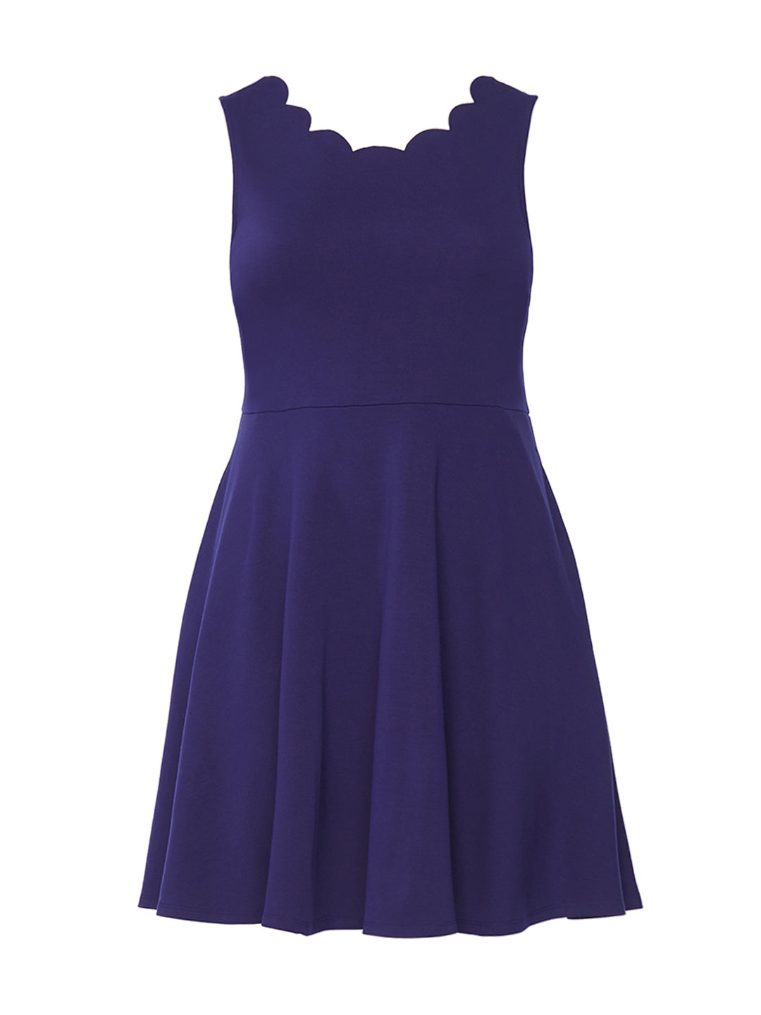 Scalloped fit and outlet flare dress