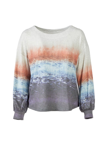 Blouson Sleeve Multi Color Sweater