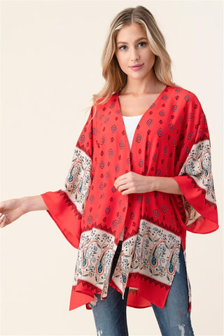 Red Paisley Kimono