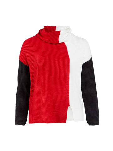 Long Sleeve Colorblock Sweater
