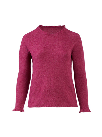 Ruffle Sleeve Pink Sweater